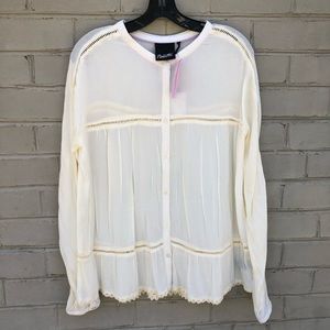 NWT Nanette Lepore Size M Boho Blouse